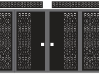 Mẫu cổng bông tuyết 4 cánh bông tuyết không trống đồng cnc