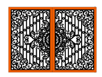 Mẫu cổng cắt cnc 2 cánh file dxf