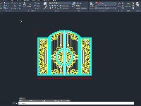 Mẫu cổng CNC cổng 4 cánh file autocad