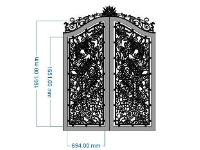 Mẫu cổng con rồng 2 cánh cnc