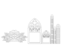 Mẫu cổng cưới mới nhất cắt cnc cực đẹp trên cad