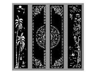 Mẫu Cổng dừa cnc thiết kế dxf đẹp