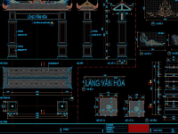 Mẫu cổng làng mới nhất file cad