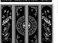 Mẫu cổng sen 4 cánh đẹp file cad
