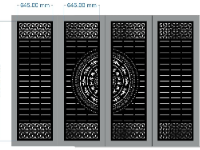 Mẫu cửa 4 cánh cnc cực đẹp