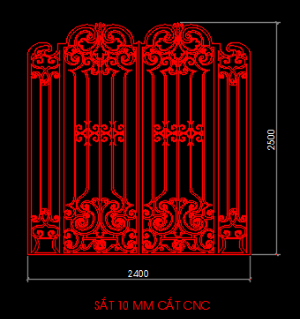 MẪU CỬA CỔNG SẮT CNC ĐẸP