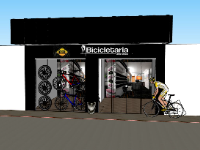 Mẫu cửa hàng bán xe đạp dựng model su