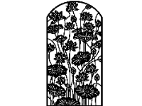 Mẫu cửa sổ hoa sen cnc