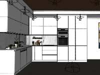 Mẫu dựng nội thất phòng bếp su
