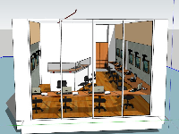 Mẫu dựng nội thất văn phòng file 3d su