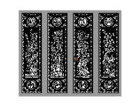 Mẫu file Cổng 4 cánh An Khang Thịnh Vượng cnc dxf