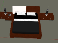 Mẫu giường ngủ dựng model sketchup đẹp
