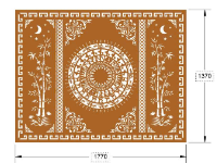 Mẫu hàng rào cnc trống đồng trúc dxf