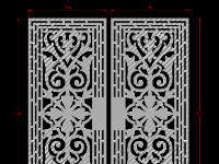 Mẫu hoa văn Cửa 2 cánh CNC