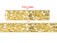 Mẫu lan can kết hợp rồng trâu file dxf