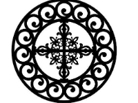 Mẫu mái kính hoa văn tròn cnc