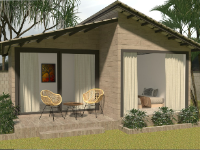 Mẫu nhà 1 tầng 6x5m sketchup