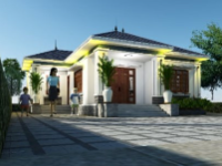 Mẫu nhà 1 tầng kích thước 12x12m