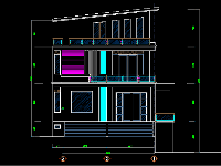 Mẫu nhà 1TH+2.5 tầng nổi ,KT 8.7x12.5m thiết kế hiện đại ( kết hợp nhà ở và KD )