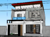 mẫu nhà 2 tầng 1 tum,file 3d  sketchup nhà 2 tầng 1 tum,file sketchup nhà 2 tầng 1 tum