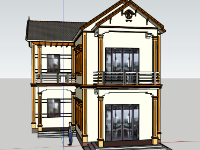 bản vẽ su nhà 2 tầng,model su nhà 2 tầng,file sketchup nhà 2 tầng