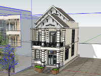 Mẫu nhà 2 tầng 7x13.5m