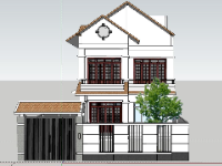 model su nhà 2 tầng,su nhà 2 tầng,sketchup nhà 2 tầng