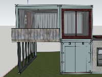 Mẫu nhà 2 tầng container đẹp file su