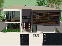 su nhà 2 tầng,model su nhà 2 tầng,sketchup nhà 2 tầng