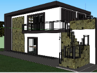 Mẫu nhà 2 tầng đẹp file sketchup