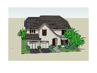 file thiết kế mẫu nhà 2 tầng đơn giản,dựng sketchup nhà 2 tầng,dựng 3D nhà 2 tầng đơn giản