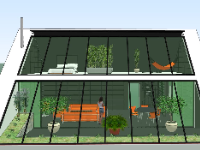 bản vẽ su nhà 2 tầng,sketchup nhà 2 tầng,nhà 2 tầng su