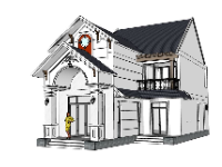 su nhà 2 tầng,model su nhà 2 tầng,sketchup nhà 2 tầng