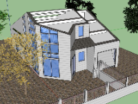 Mẫu nhà 2 tầng sketchup đẹp