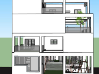 su nhà 3 tầng,model su nhà 3 tầng,sketchup nhà 3 tầng