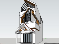 su nhà 3 tầng,model su nhà 3 tầng,sketchup nhà 3 tầng