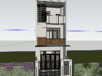 su nhà 3 tầng,model su nhà 3 tầng,sketchup nhà 3 tầng