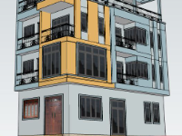 su nhà 4 tầng,model su nhà 4 tầng,file sketchup nhà 4 tầng