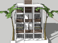 su nhà 4 tầng,model su nhà 4 tầng,sketchup nhà 4 tầng