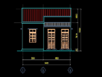 Mẫu nhà bếp trường học full ( bản vẽ + dự toán ) KT: 7.8x8.4m