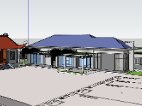 Mẫu nhà cấp 4 sketchup mới