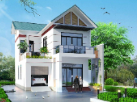 mẫu nhà 2 tầng mái thái,thiết kế nhà 2 tầng mái thái,nhà mái thái 6.5x15m