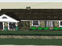 nhà cấp 4,file sketchup nhà cấp 4,model su nhà cấp 4