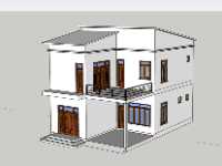 nhà phố sketchup,nhà phố 2 tầng,su nhà phố,sketchup nhà phố 2 tầng