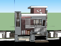 su nhà phố,model su nhà phố,file sketchup nhà phố