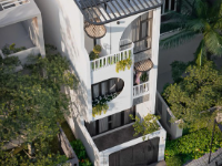 Mẫu nhà phố 3 tầng 3dmax