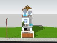Mẫu nhà phố 3 tầng 4x22m file su