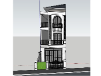 su nhà phố,sketchup biệt thự,model su biệt thự