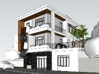 file sketchup nhà phố,su nhà phố,model su nhà phố