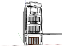 Mẫu nhà phố 4 tầng đơn giản 6.2x13m